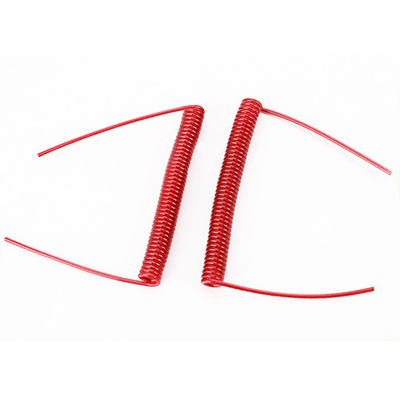 เชือกเส้นเล็กเกลียวลวดสีแดงใส TPU EVA Pantone เชือกเส้นเล็กยืดหยุ่นได้