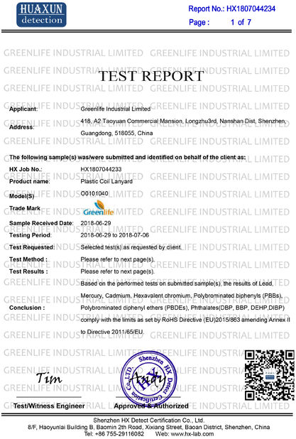 ประเทศจีน Greenlife  Industrial  Limited รับรอง